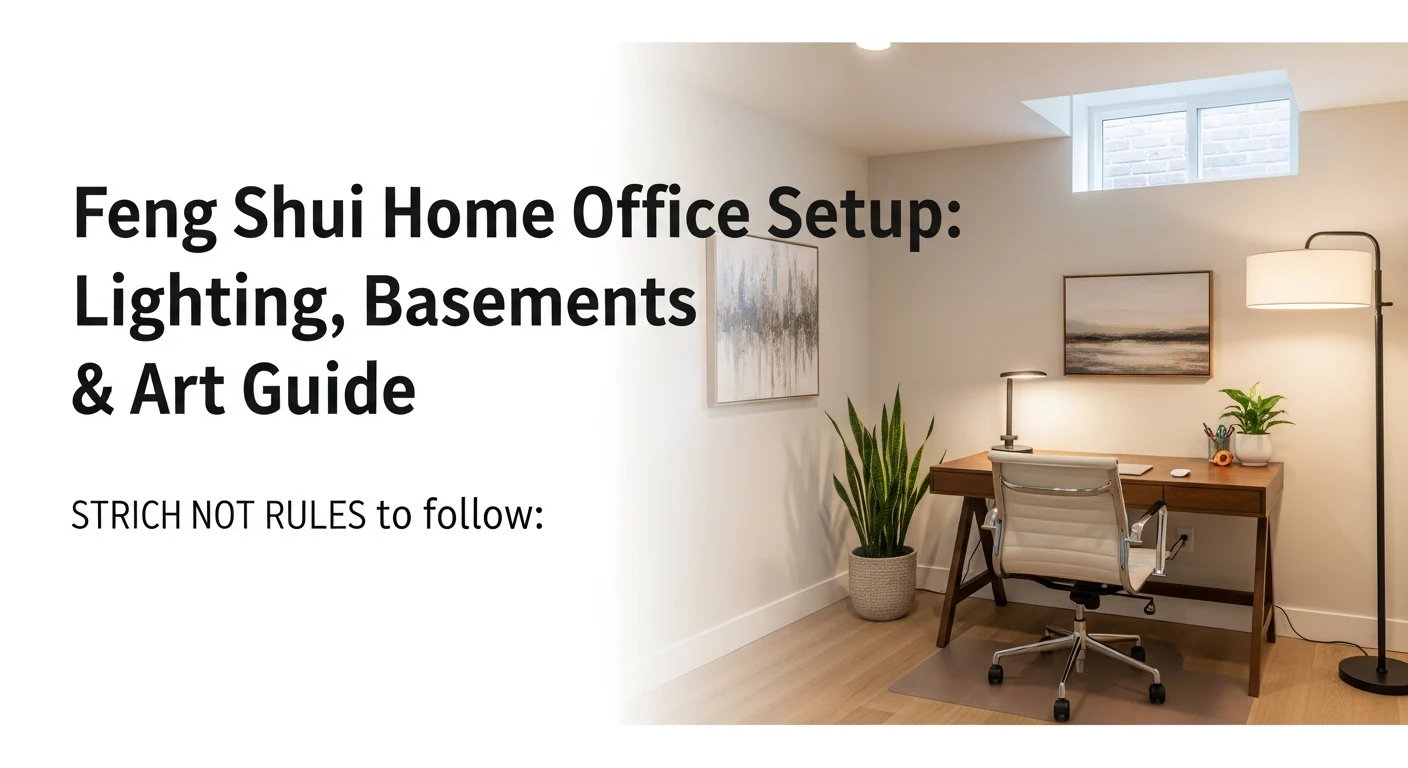 Feng Shui Home Office Setup: Lighting, Basements & Art Guide
