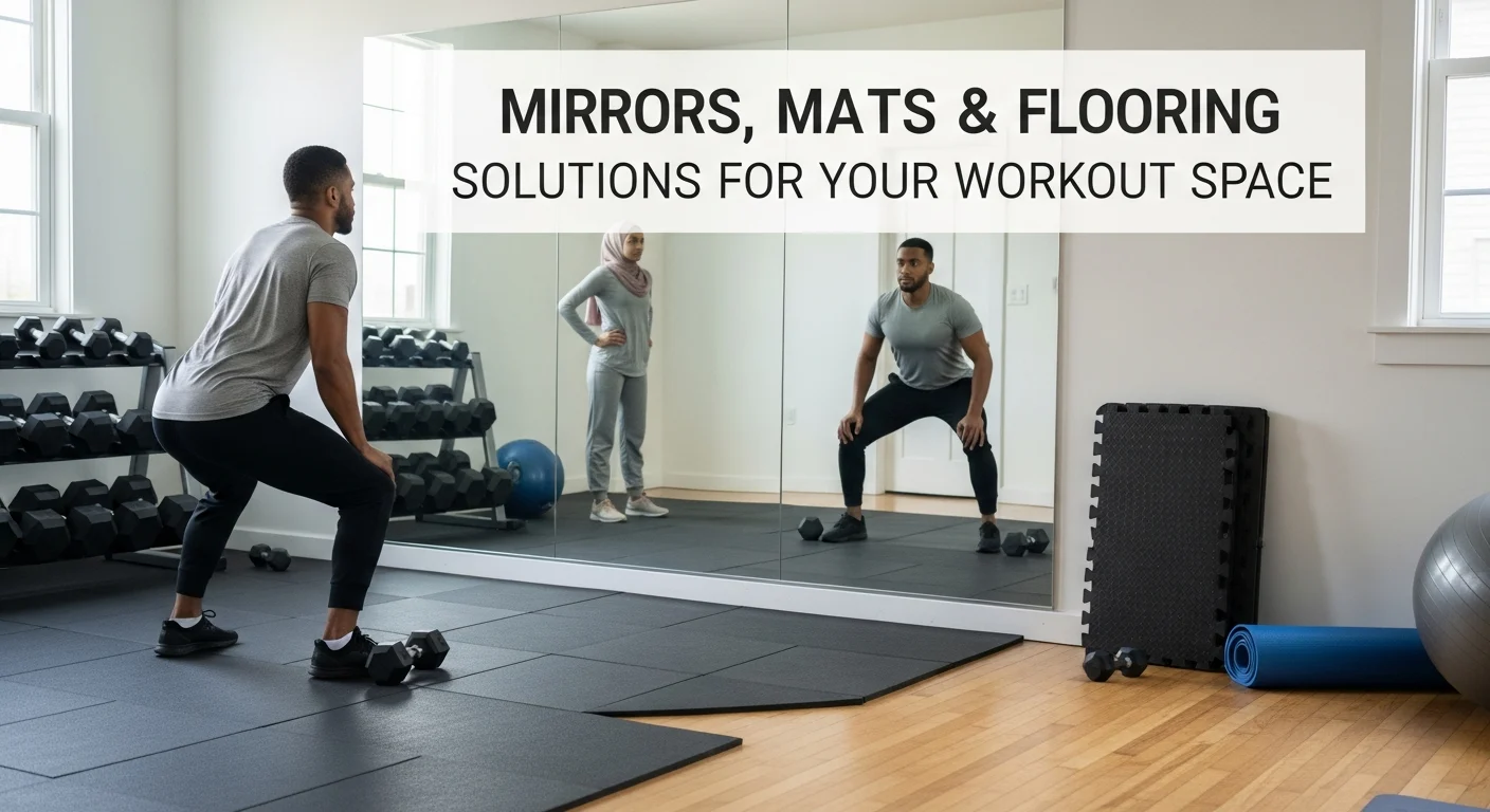 Home Gym Setup: Mirrors, Mats & Flooring Solutions for Your Workout Space