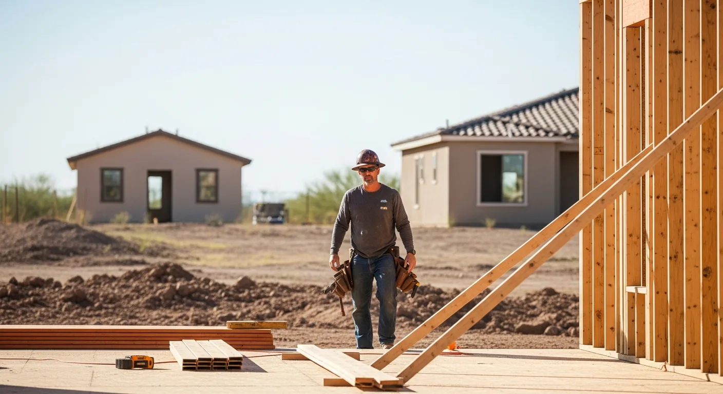 Builder on site. What Is a Site Built Home? Stick Built, Tract & Casitas Explained.