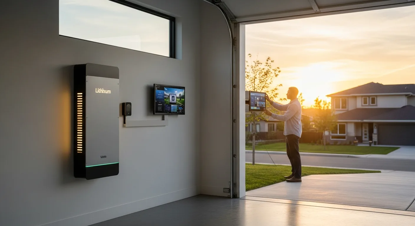 A modern installation of the best solar battery backup system for home protection during a power outage.